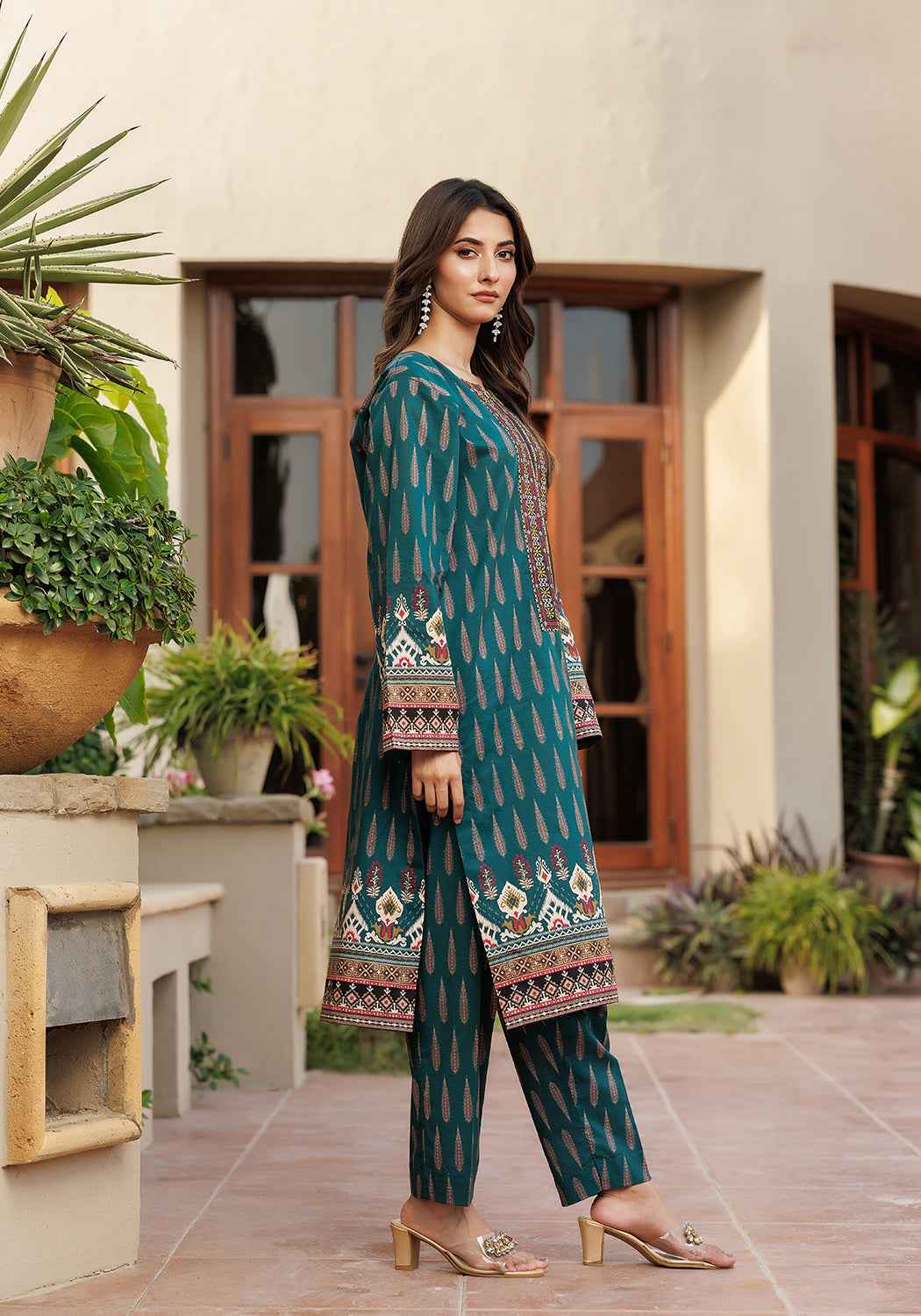 Emerald - 2 PC Stitched Lawn Suit | Timeless Bloom - Zarasi.pk