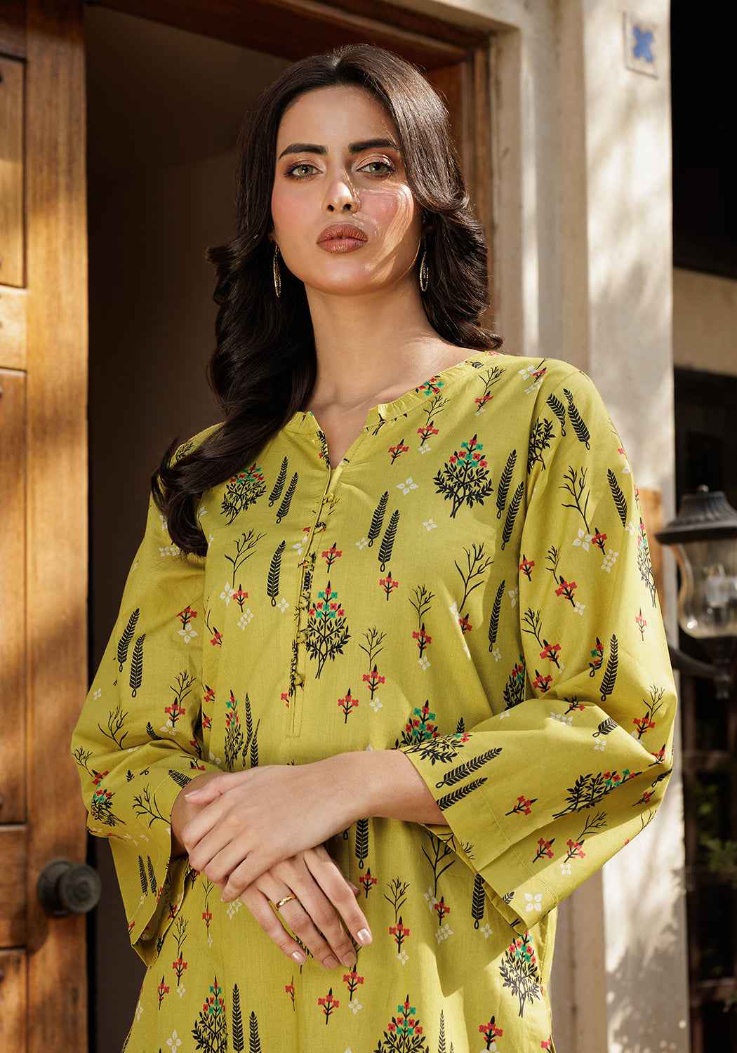 Meadow - 2 PC Stitched Lawn Suit - Zarasi.pk