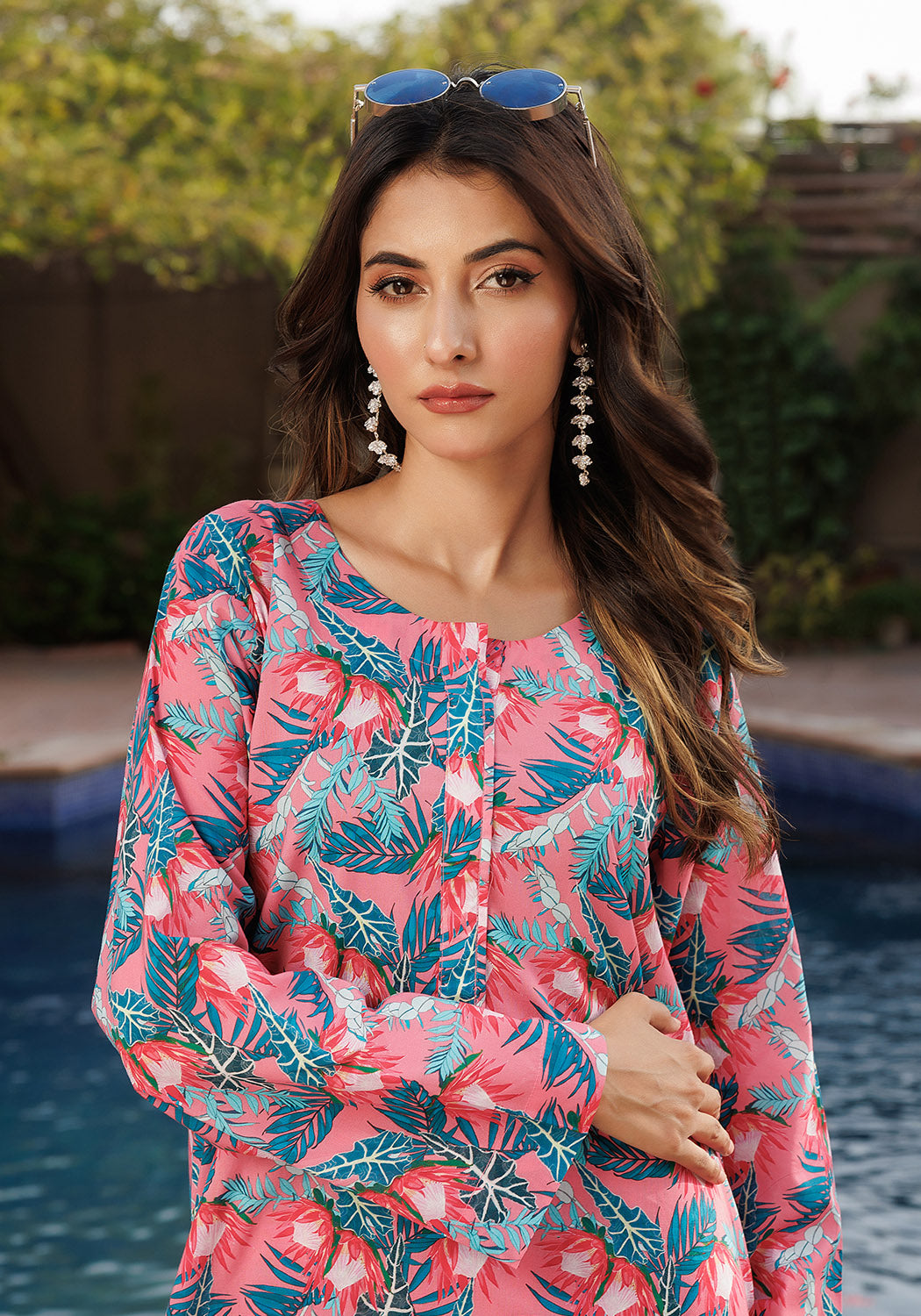 Flamingo - 2 PC Stitched Lawn Suit | Timeless Bloom