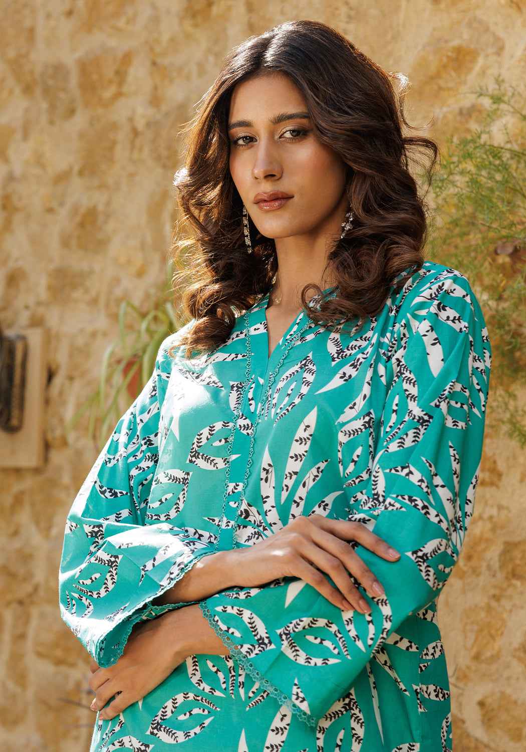 Eden - 2 PC Stitched Lawn Suit - Zarasi.pk