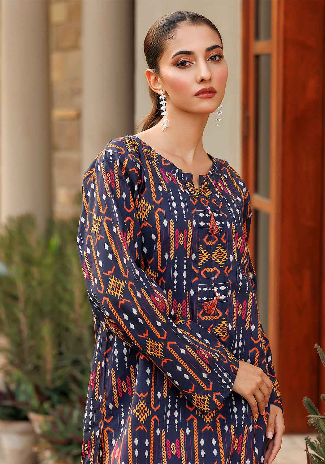 Botanical Bliss -  2 PC Stitched Lawn Suit - Zarasi.pk