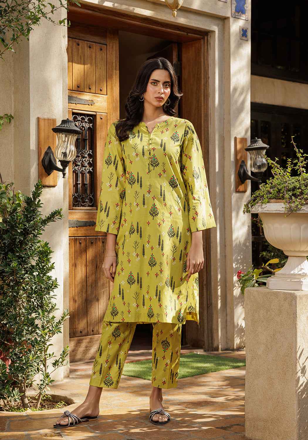 Meadow - 2 PC Stitched Lawn Suit - Zarasi.pk