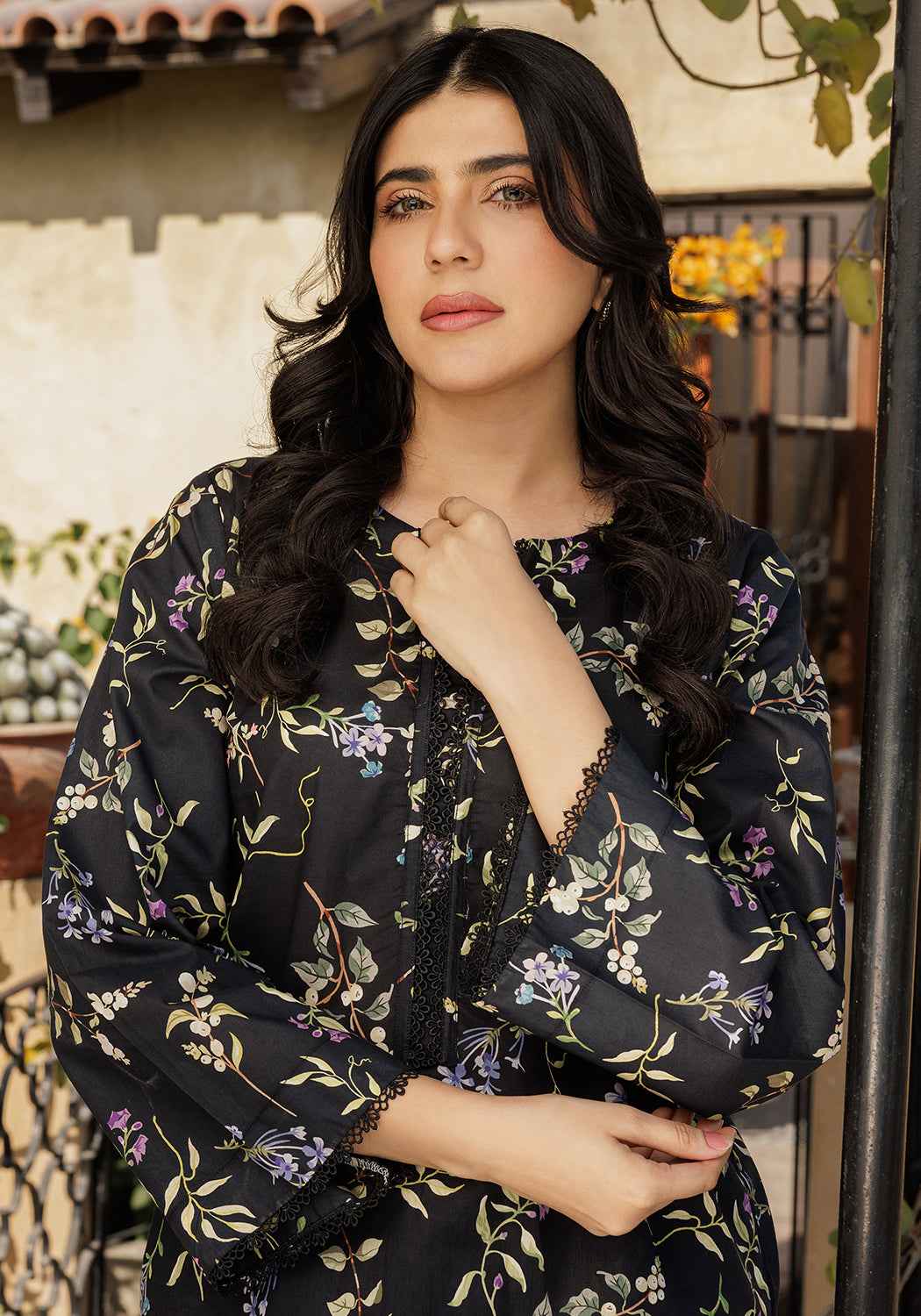 Shadow - 2 PC Stitched Lawn Suit - Zarasi.pk