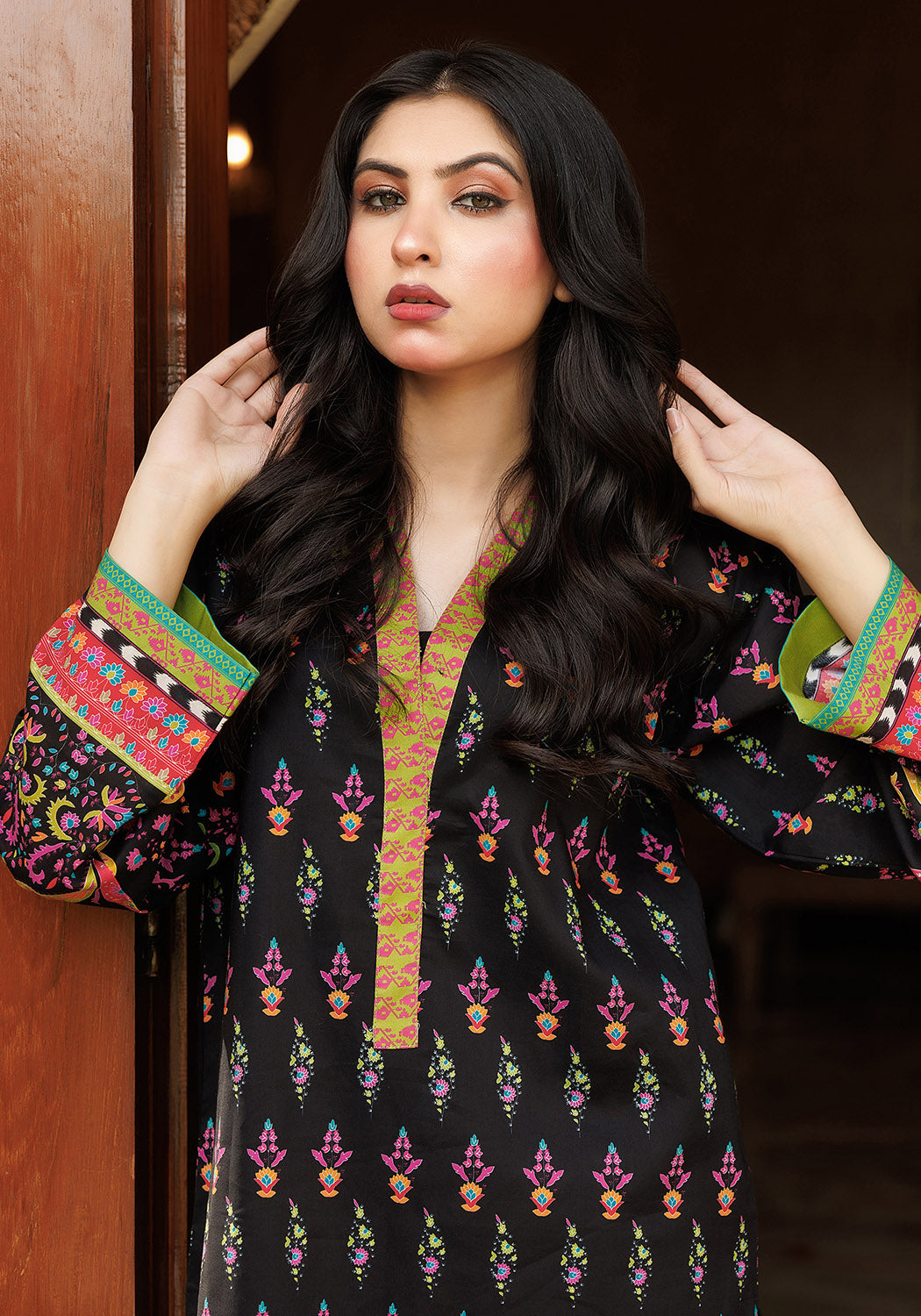Lotus - 2 PC Stitched Lawn Suit | Timeless Bloom