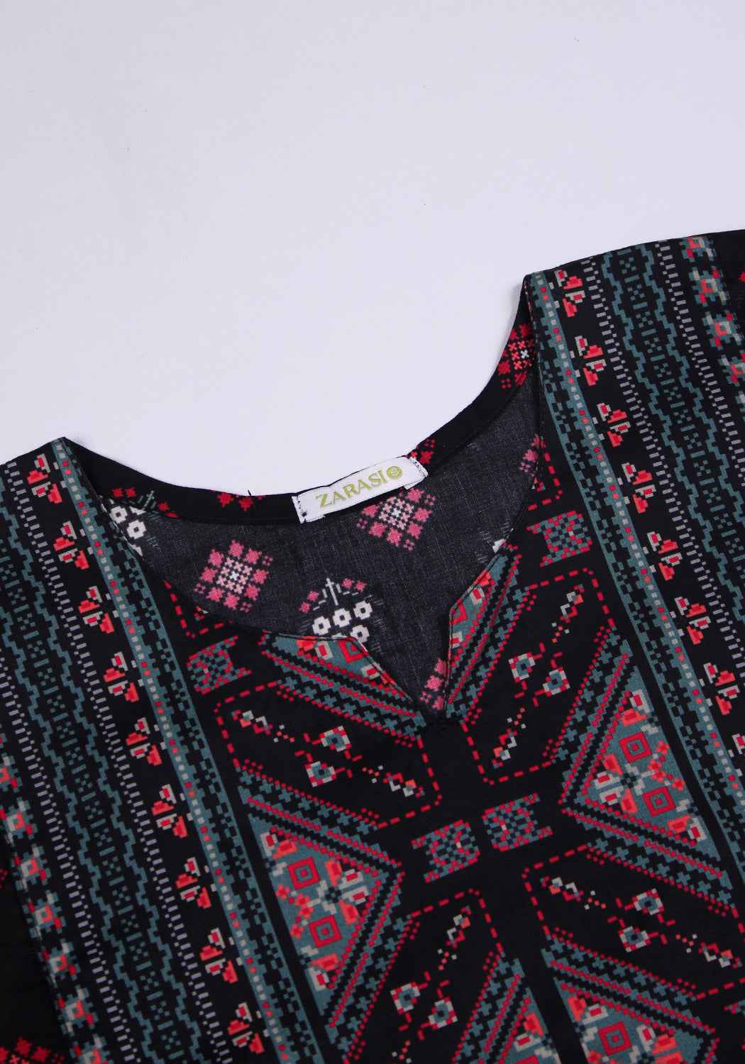 Tribal Charm -  2 PC Stitched Lawn Suit - Zarasi.pk