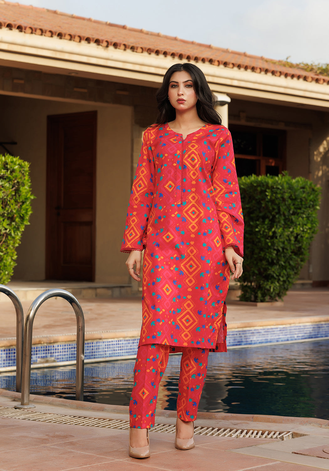 Sedona -2 PC Stitched Lawn Suit | Timeless Bloom