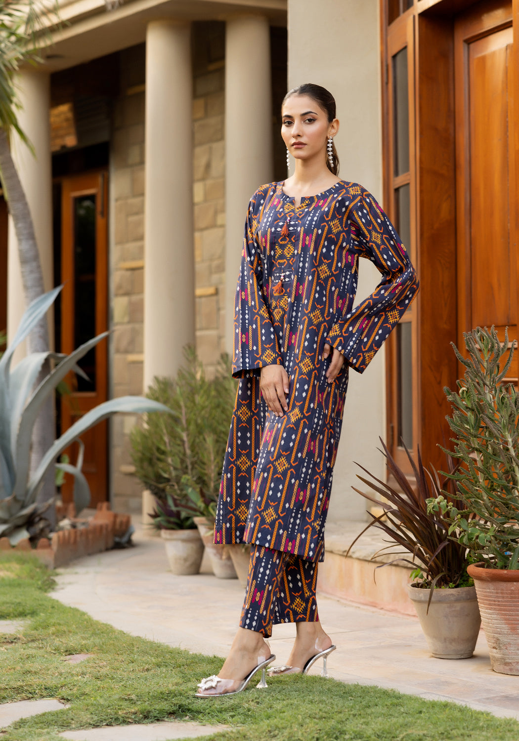 Botanical Bliss -  2 PC Stitched Lawn Suit