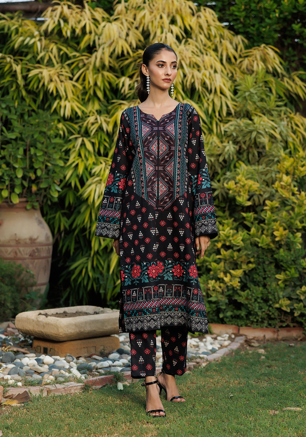 Tribal Charm -  2 PC Stitched Lawn Suit