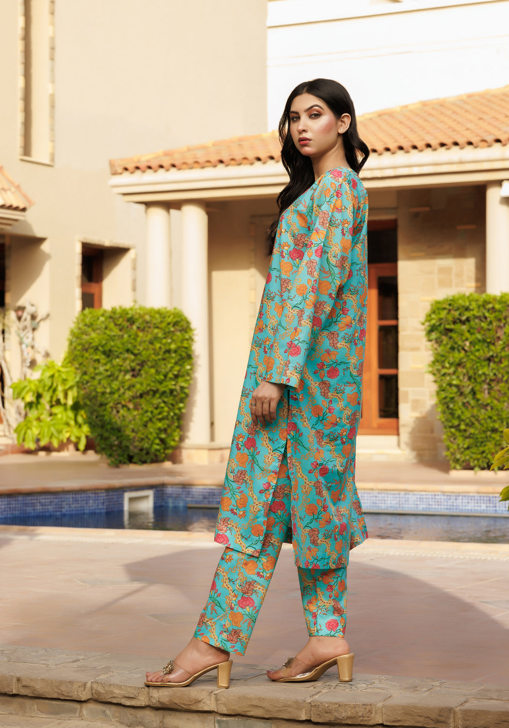 Summer Bloom -  2 PC Stitched Lawn Suit