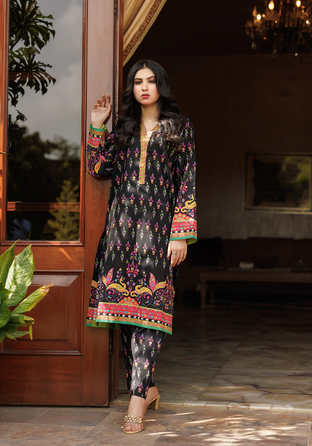 Lotus - 2 PC Stitched Lawn Suit | Timeless Bloom